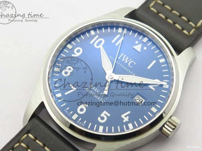 MIROTIME 0105 MARK XVIII Le Petit Prince IW327004 SS FKF 1:1 Best Edition Blue Dial On Brown Leather Strap Trendsetting 7117